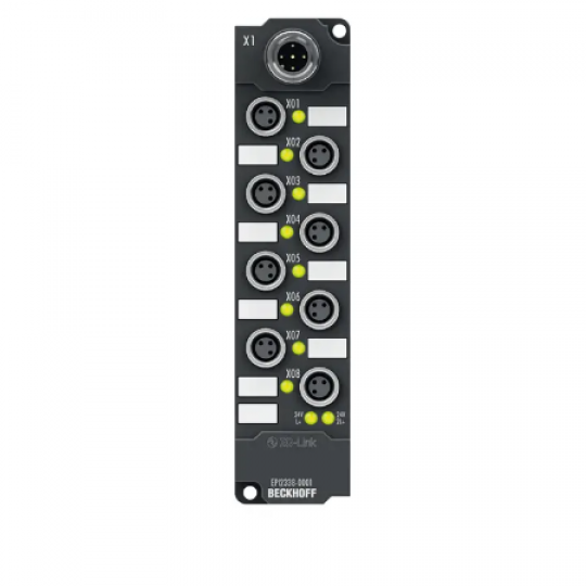 EPI2338-0002 | IO-Link box, 8-channel digital combi, 24 V DC, 3 ms, 0.5 A, M12