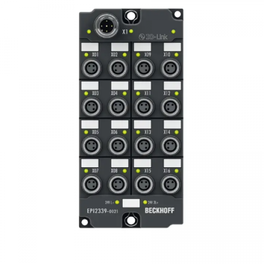 EPI2339-0021 | IO-Link box, 16-channel digital combi, 24 V DC, 3 ms, 0.5 A, M8