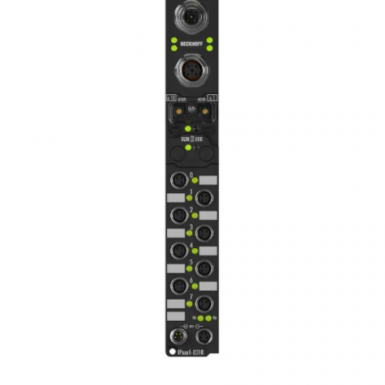 IP2301-B318 | Fieldbus Box, 4-channel digital input + 4-channel digital output, PROFIBUS, 24 V DC, 3 ms, 0.5 A, M8, integrated T-connector