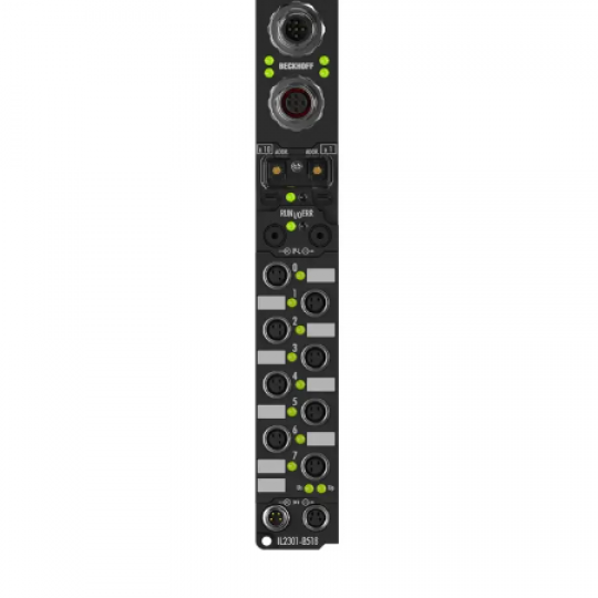IP2301-B518 | Fieldbus Box, 4-channel digital input + 4-channel digital output, CANopen, 24 V DC, 3 ms, 10.5 A, M8, integrated T-connector