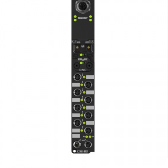 IL2301-B900 | Coupler Box, 4-channel digital input + 4-channel digital output, Ethernet, 24 V DC, 3 ms, 0.5 A, M8