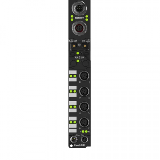 IP2302-B518 | Fieldbus Box, 4-channel digital input + 4-channel digital output, CANopen, 24 V DC, 3 ms, 0.5 A, M12, integrated T-connector