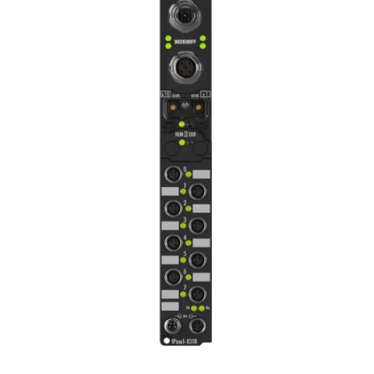 IP2401-B318 | Fieldbus Box, 8-channel digital input + 8-channel digital output, PROFIBUS, 24 V DC, 3 ms, 0.5 A, M8, integrated T-connector