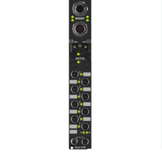 IP2401-B528 | Fieldbus Box, 8-channel digital input + 8-channel digital output, DeviceNet, 24 V DC, 3 ms, 0.5 A, M8, integrated T-connector