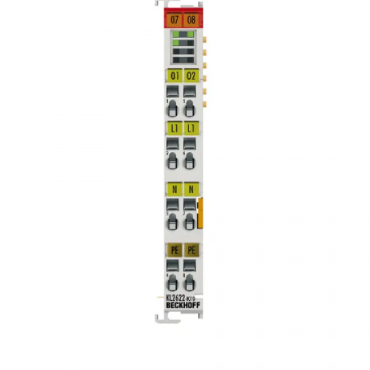 KL2622-0010 | Bus Terminal, 2-channel relay output, 230 V AC, 30 V DC, 5 A, contact-protecting switching, without power contacts