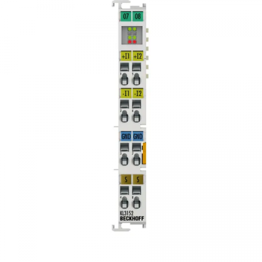  KL3152 | Bus Terminal, 2-channel analog input, current, 4…20 mA, 16 bit, differential, high-precision