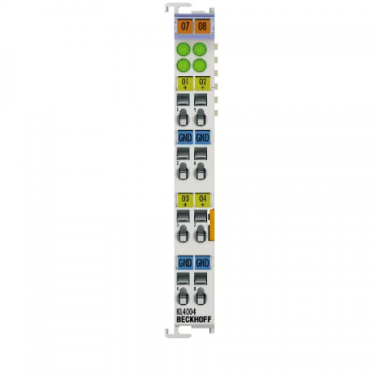 KL4004 | Bus Terminal, 4-channel analog output, voltage, 0…10 V, 12 bit, differential