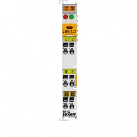  KL9260 | Potential supply terminal, 120…230 V AC, with diagnostics and fuse