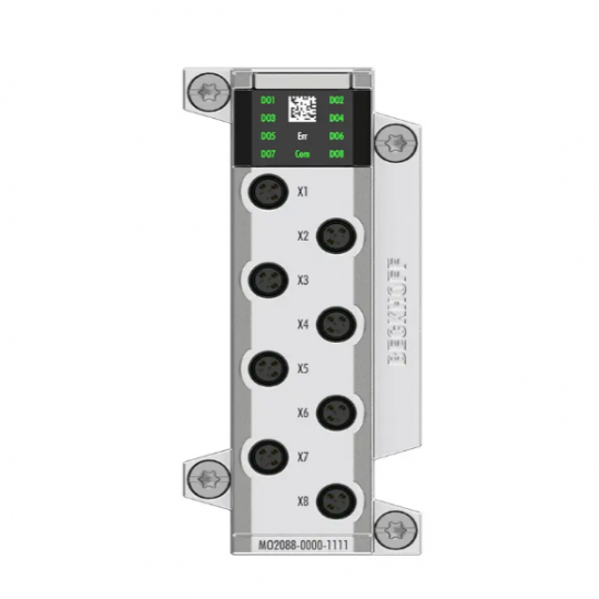 MO2088-0000-1111 | Mô-đun I/O, đầu ra kỹ thuật số 8 kênh, 24 V DC, 0,5 A, chuyển mạch nối đất, M8